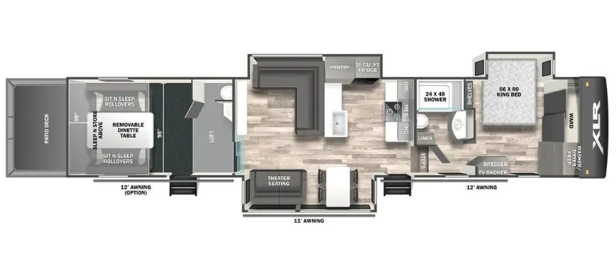 2026 Forest River XLR Nitro 41G14 - Floor plan