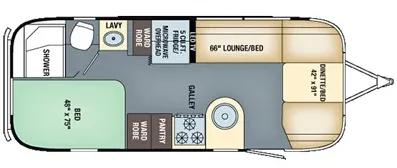 2017 Airstream International Serenity 23D - Floor plan