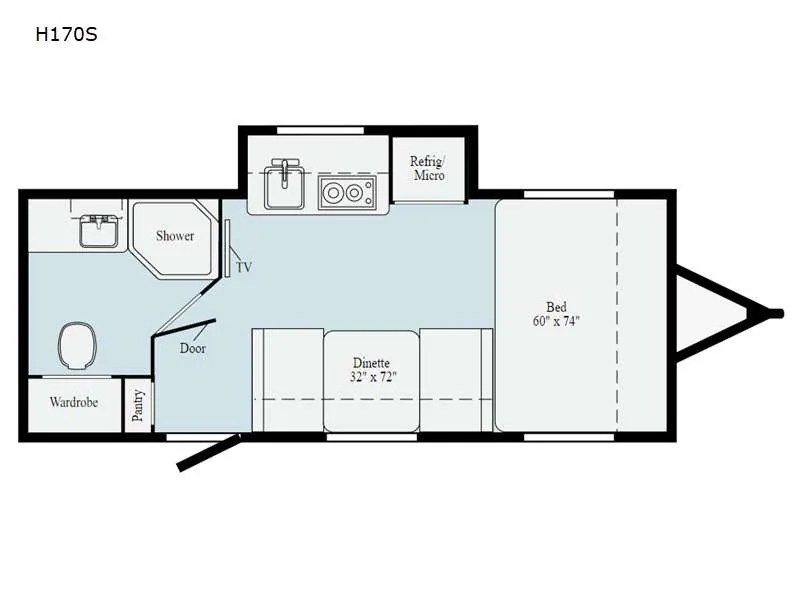 2021 Winnebago Hike H170S — Floor plan