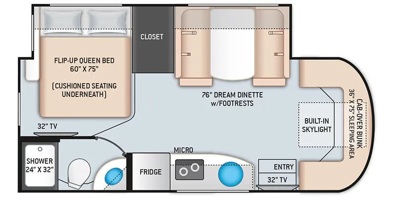 2022 Thor Motor Coach Delano 24TT floor plan