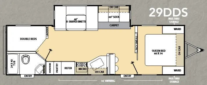 Coachmen Catalina Deluxe 29DDS floor plan