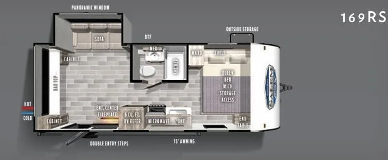 Forest River Salem FSX 169RS floor plan