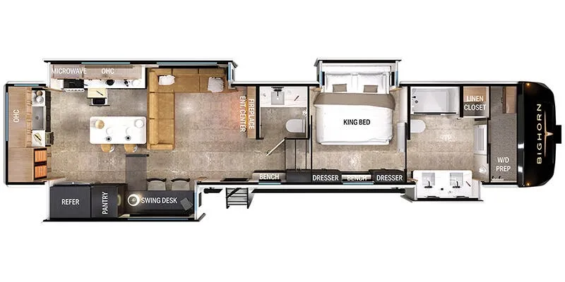 Heartland Bighorn 391MFB floor plan