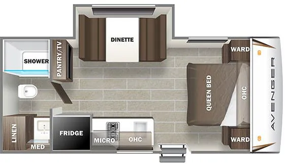 Prime Time Avenger LT 17FQS floor plan