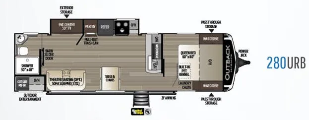 Keystone Outback Ultra-Lite 280URB exterior