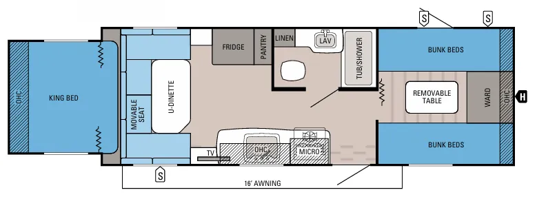 Jayco Jay Feather X254 floor plan