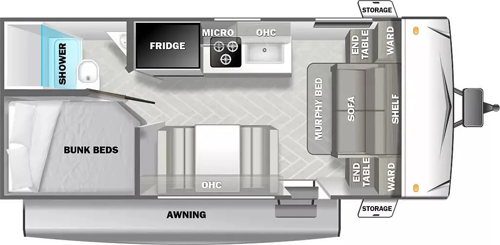 2024 Forest River EVO 178DB - Floor plan