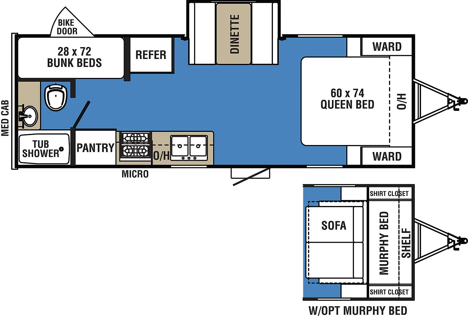 Coachmen Clipper 21BHS floor plan