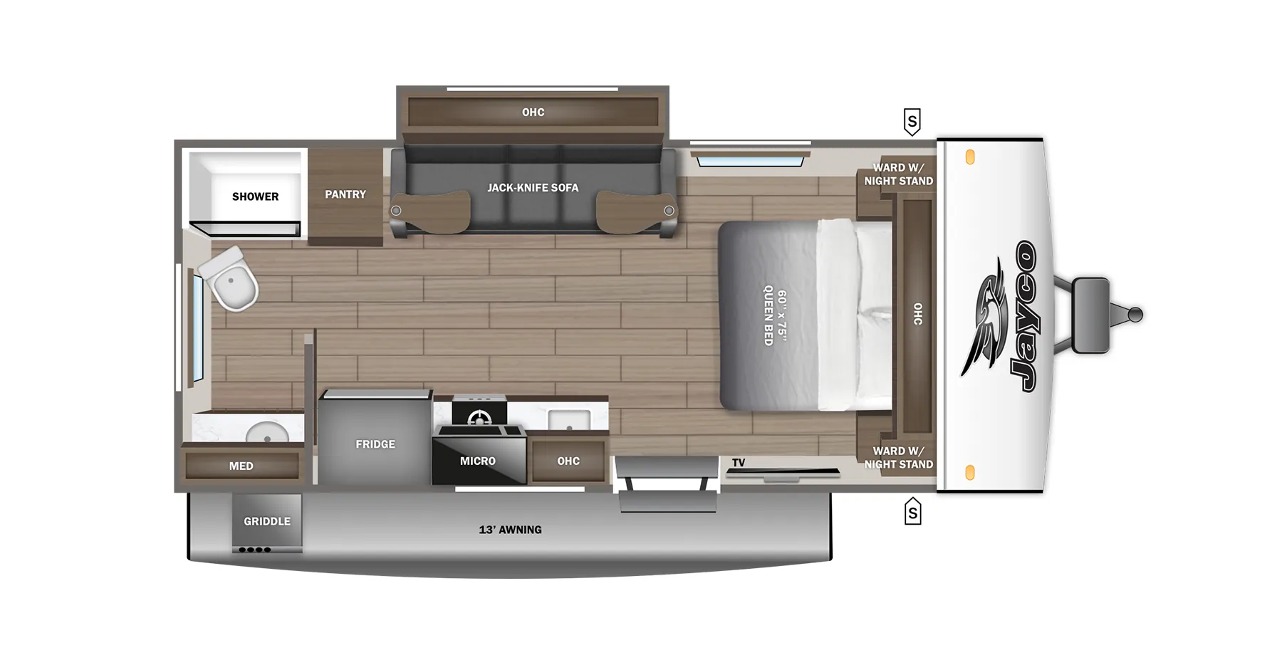Jayco Jay Feather Air 18FBS floor plan
