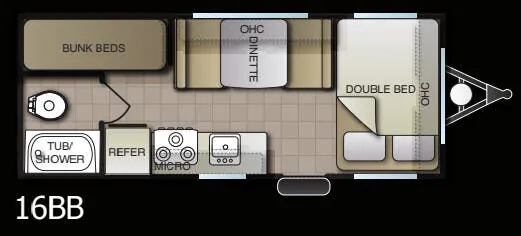Pacific Coachworks Panther Mini 16BB floor plan