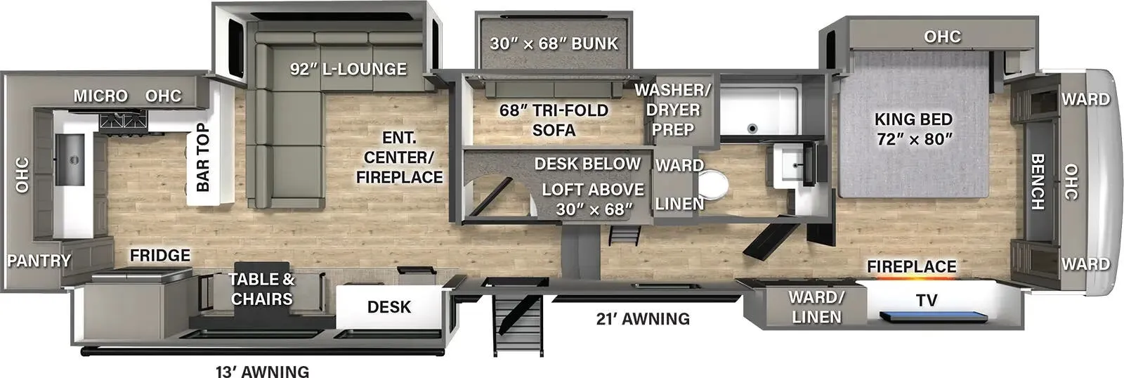 Forest River Columbus 379MBL floor plan