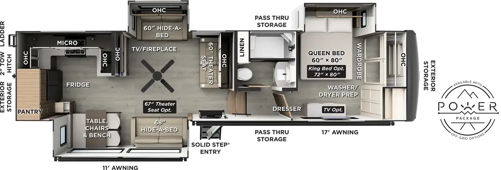 Forest River Rockwood Signature R371RK floor plan