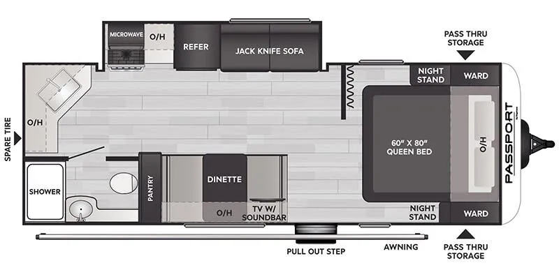 2025 Keystone Passport Classic 224RK floor plan