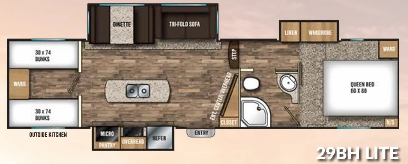 Coachmen Chaparral Lite 29BH floor plan