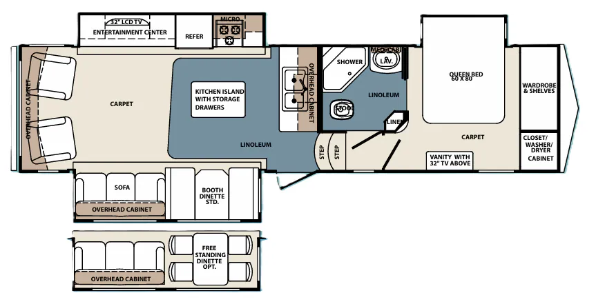 Forest River Blue Ridge 3025RL floor plan