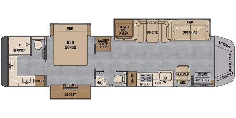 Renegade RV XL X45QB floor plan