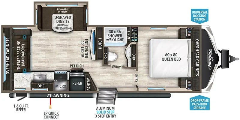 2020 Grand Design Imagine 2450RL floor plan