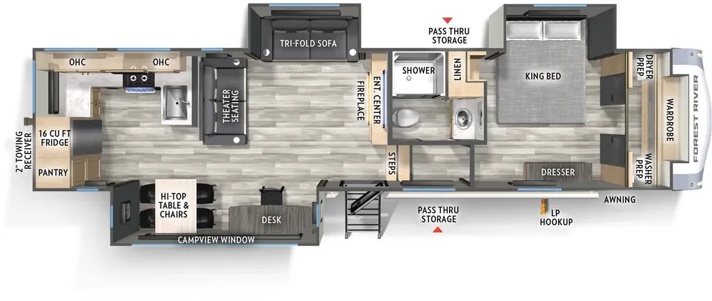 2025 Forest River Cardinal 33CHEF floor plan