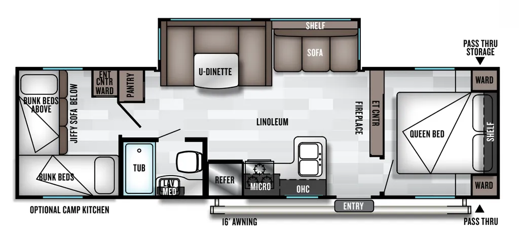 2019 Forest River Salem Cruise Lite 273QBXL floor plan