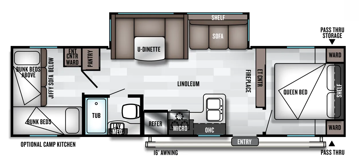 Forest River Salem Cruise Lite 273QBXL floor plan