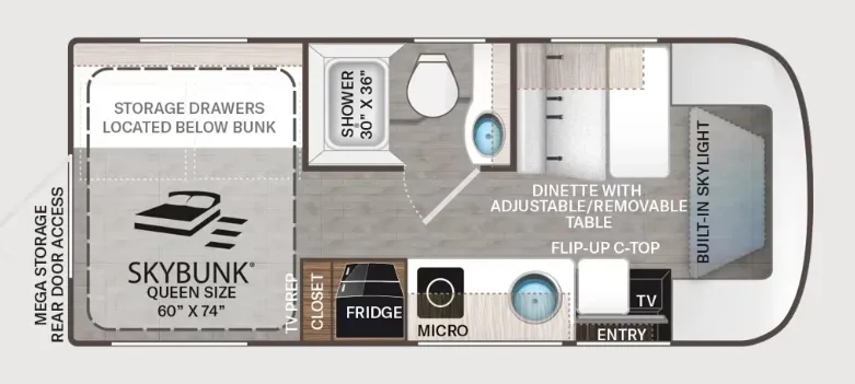 Thor Motor Coach Compass AWD 22MT floor plan