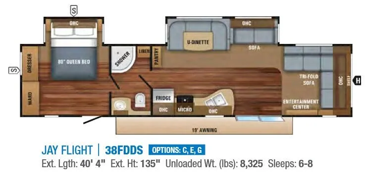 Jayco Jay Flight 38FDDS floor plan