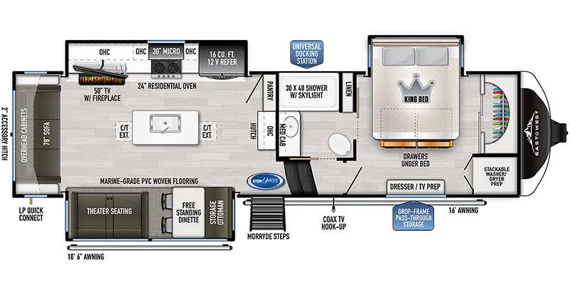 2024 East to West Ahara 325RL floor plan