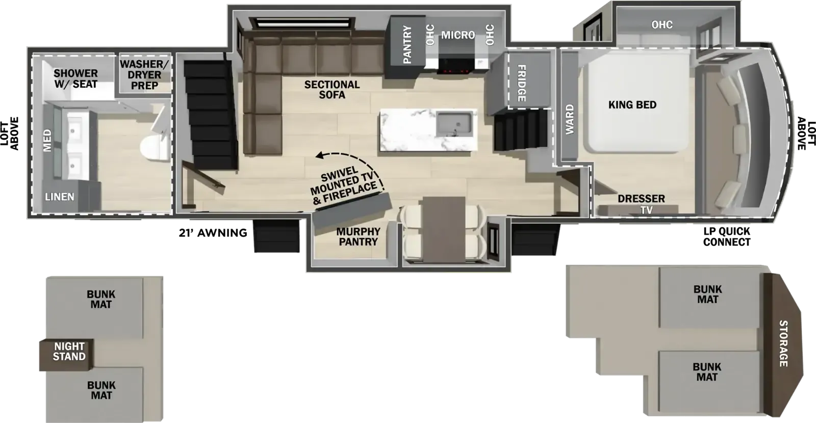 Forest River Cedar Creek Cottage 40CBK floor plan