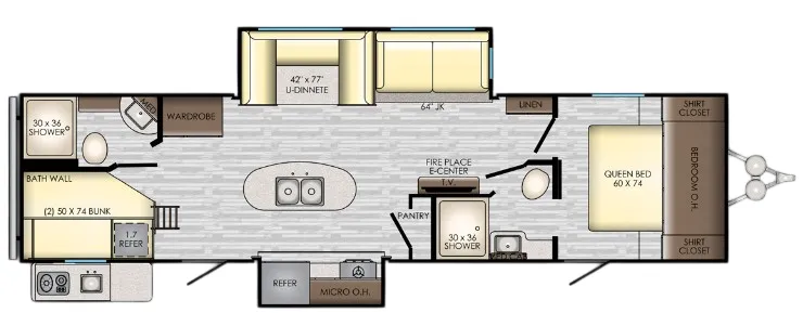 CrossRoads Zinger 326BH floor plan