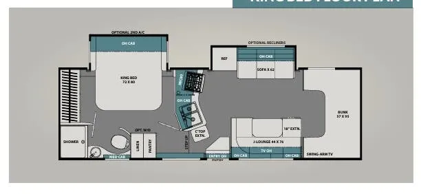 Coachmen Leprechaun Premier 298KB floor plan