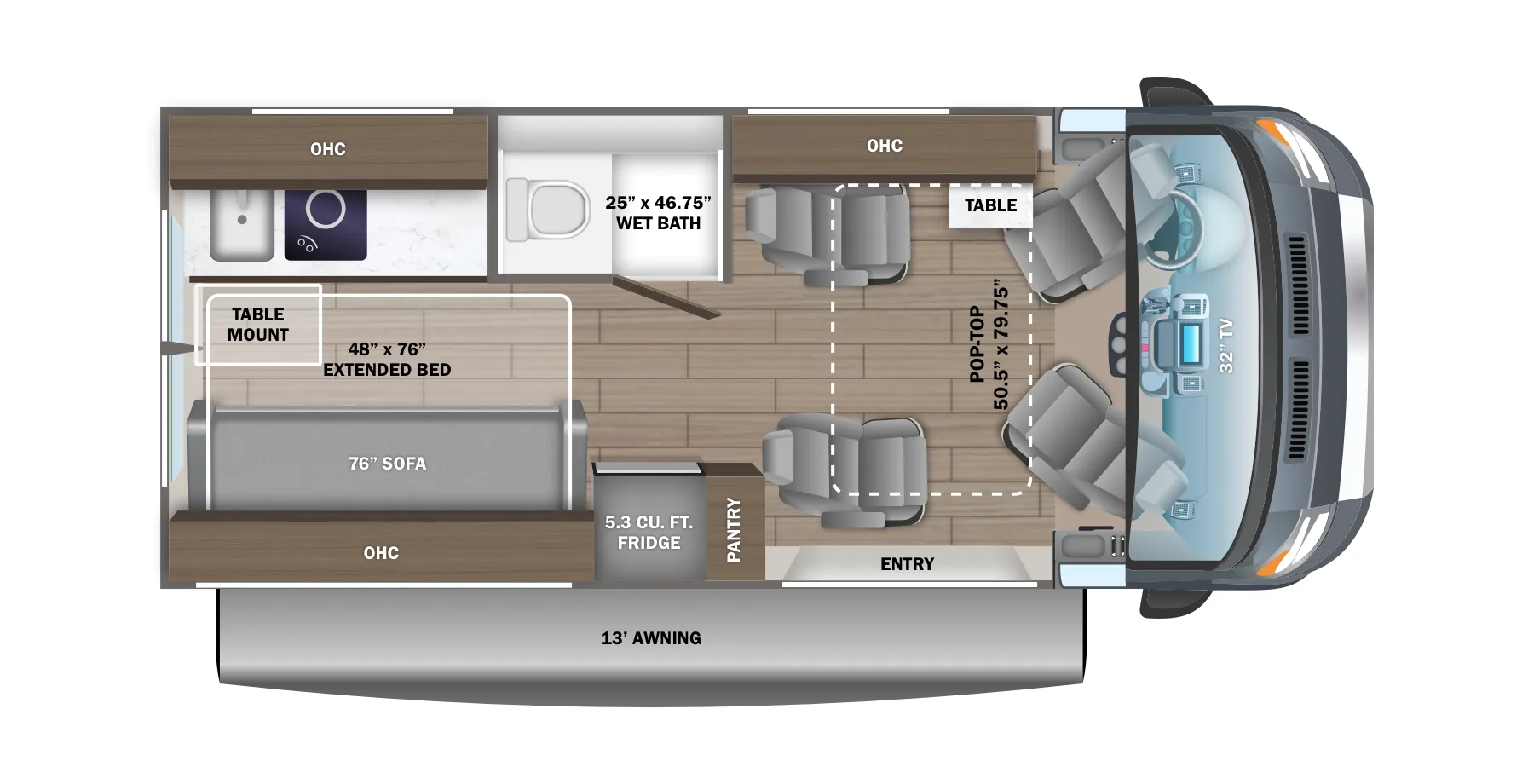 Jayco Swift 20D floor plan