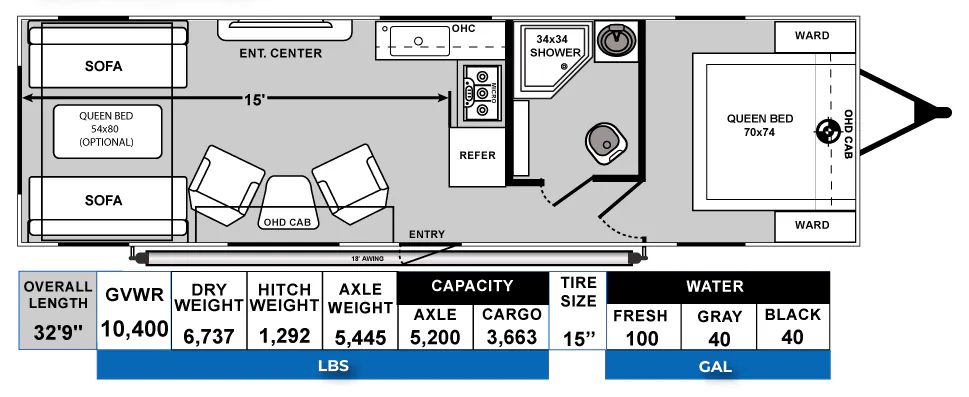 Genesis Supreme MGM M275CRXL floor plan