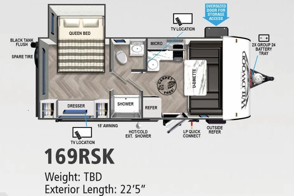 Forest River Wildwood FSX 169RSK exterior