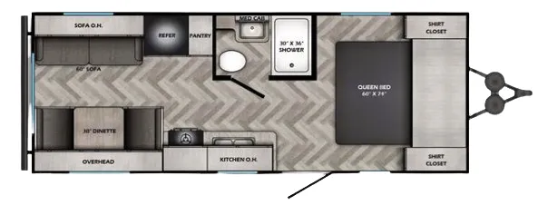 CrossRoads Zinger Lite 211RD floor plan