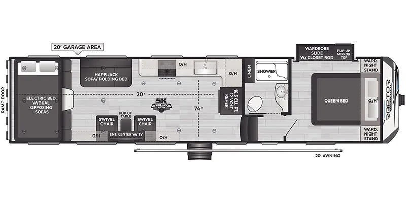 Keystone Raptor Carbon 310 floor plan