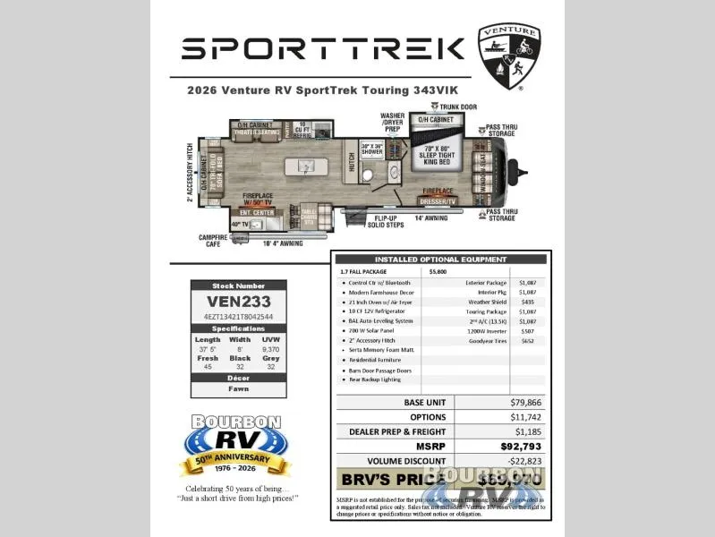 2026 Venture RV SportTrek Touring Edition STT343VIK - Photo 4