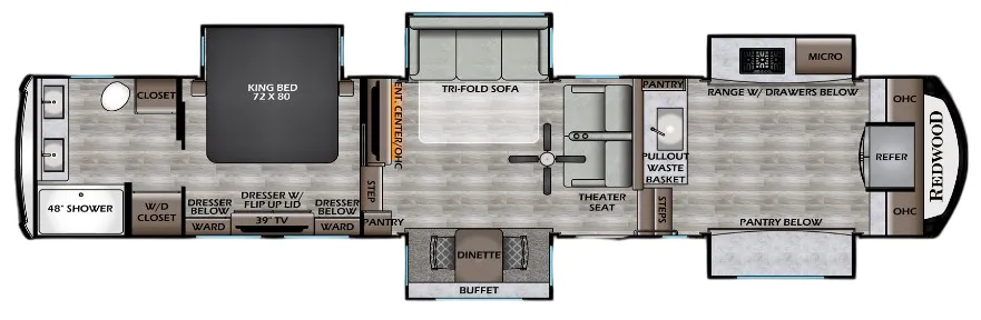 CrossRoads Redwood 3981FK floor plan