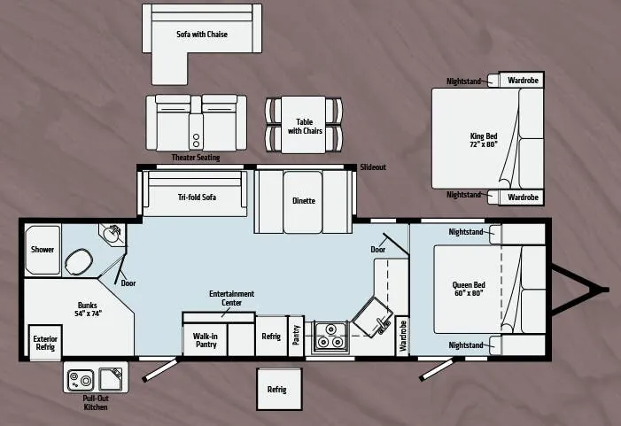 Winnebago Voyage 3033BH floor plan
