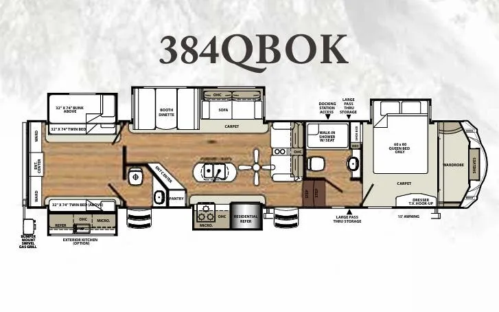 Forest River Sierra 384QBOK floor plan