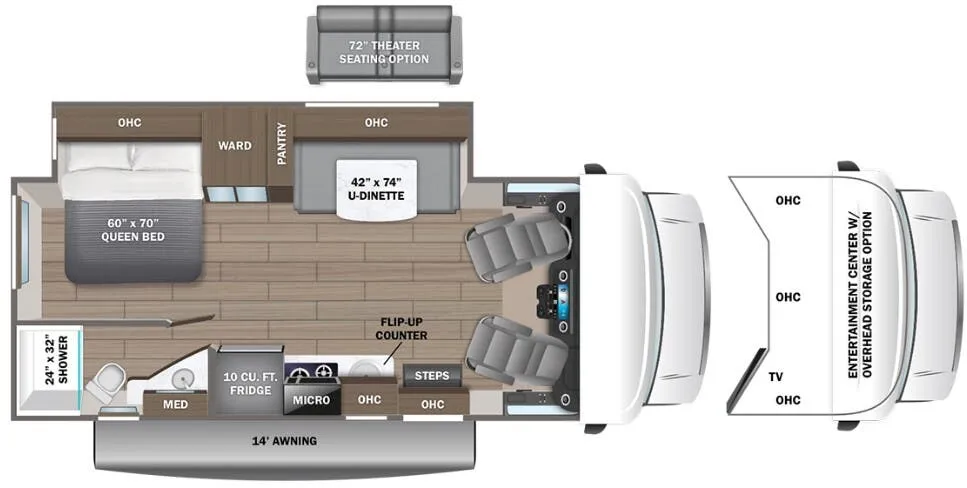 2024 Entegra Coach Qwest SE 24L - Floor plan