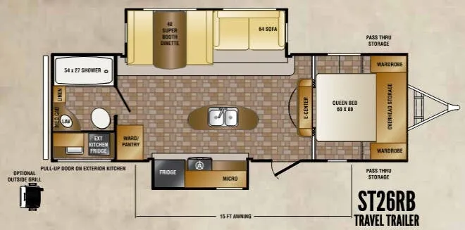 CrossRoads Sunset Trail Reserve ST26RB floor plan