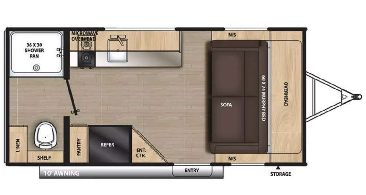 Forest River Aurora Light 16RBX floor plan