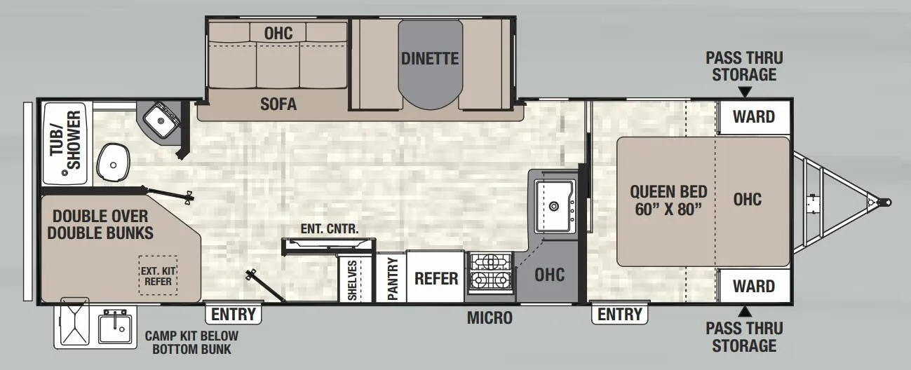 Coachmen Freedom Express Ultra Lite 287BHDS floor plan