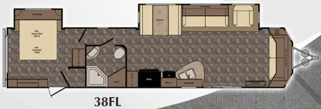CrossRoads Zinger 38FI floor plan