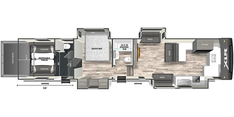 Forest River XLR Nitro 405 floor plan
