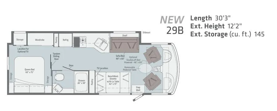Winnebago Adventurer 29B floor plan