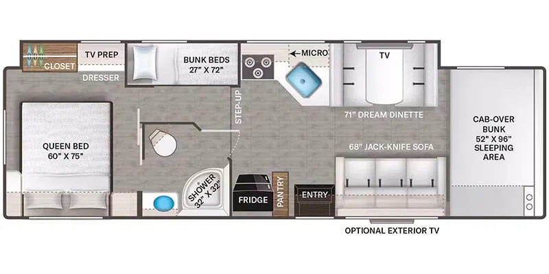 2026 Thor Motor Coach Chateau 31EV floor plan