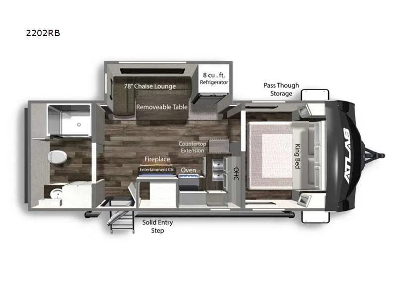 2023 Dutchmen ATLAS 2202RB floor plan