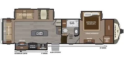 2017 Keystone Montana 3160RL - Floor plan