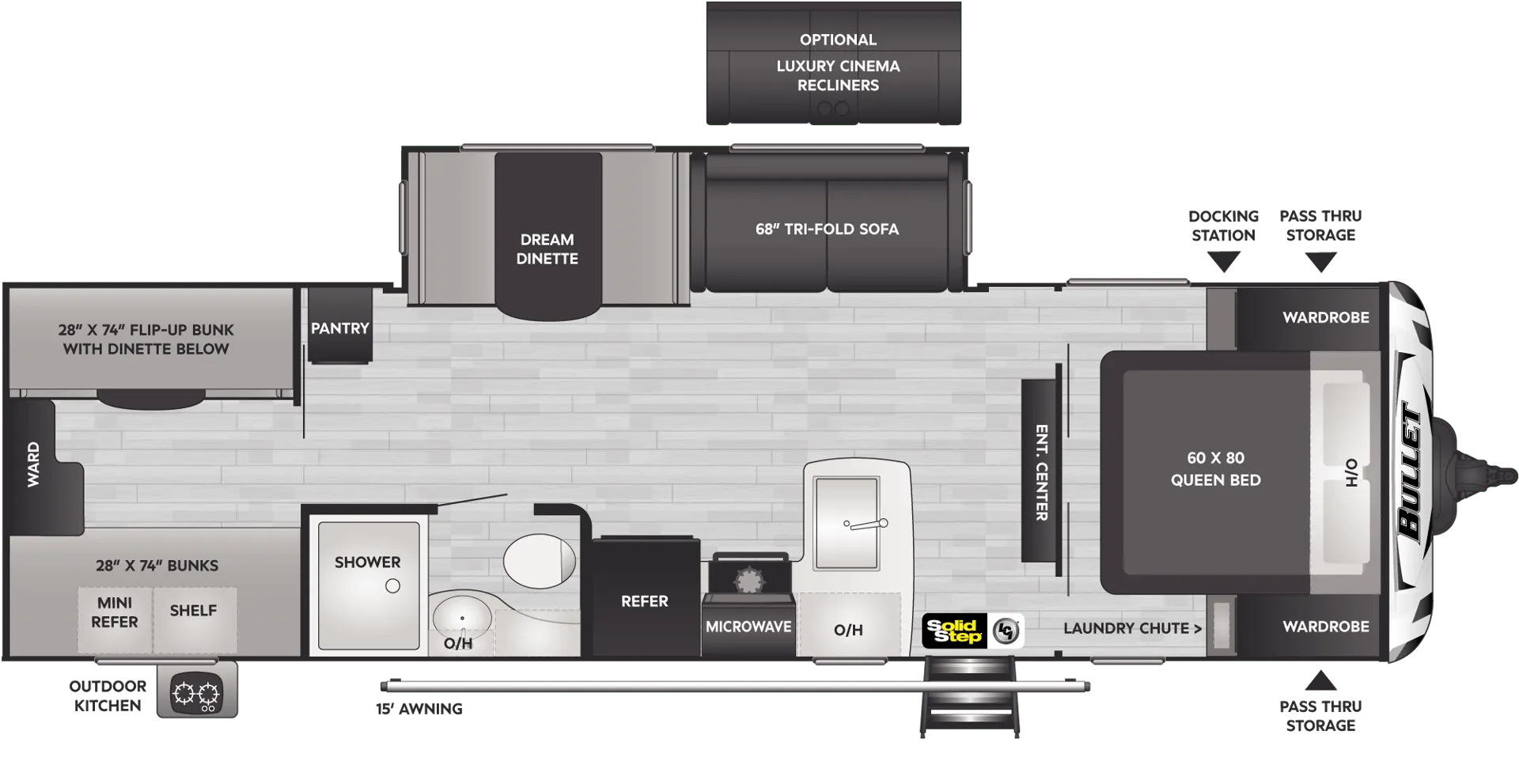 Keystone Bullet 287QBSWE floor plan